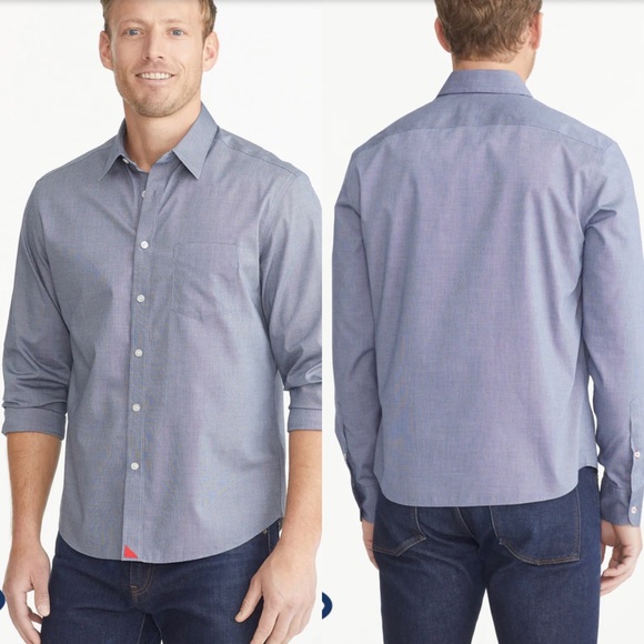 UNTUCKit Blue Wrinkle Free Pio Cesare Long Sleeve Button Down Slim Fit Shirt L - Picture 1 of 4